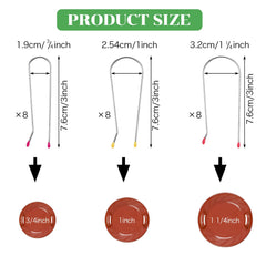 Nogeqi hot roller clips sizes display eight small clips for varied rods