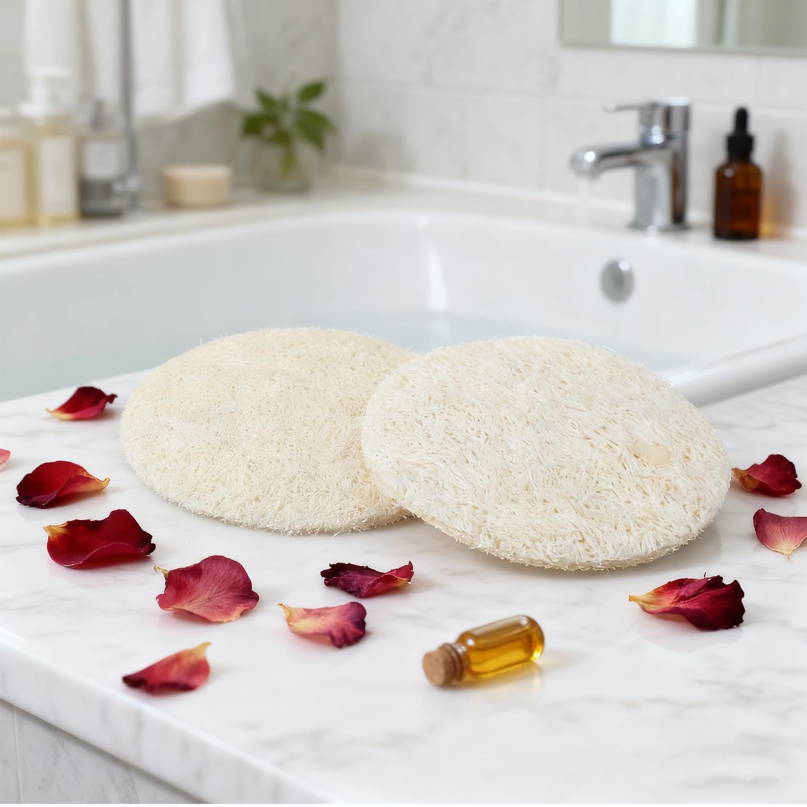 Nogeqi loofah pad suitable for all skin types with gentle exfoliation.