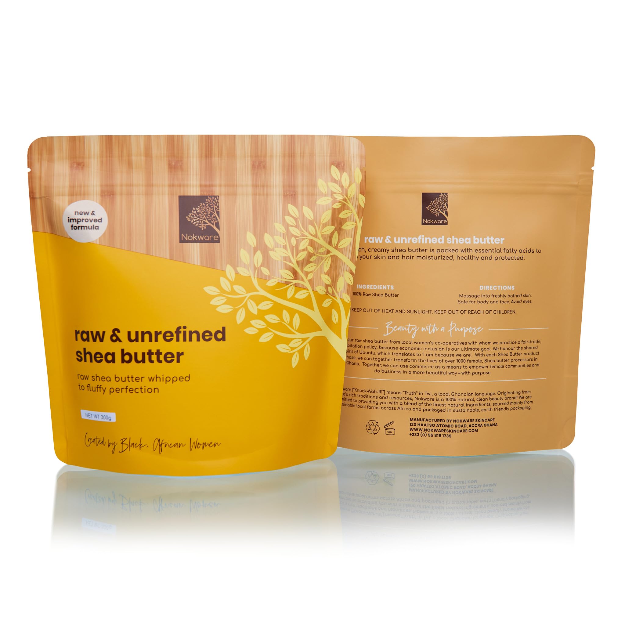 Nokware Shea Butter for hair use, seals moisture and shine.
