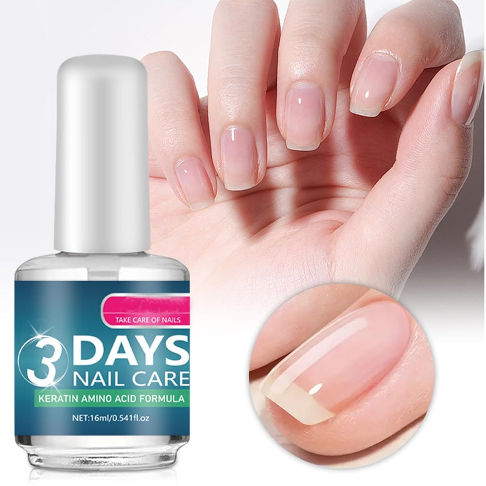 Non greasy texture of nail care oil in use