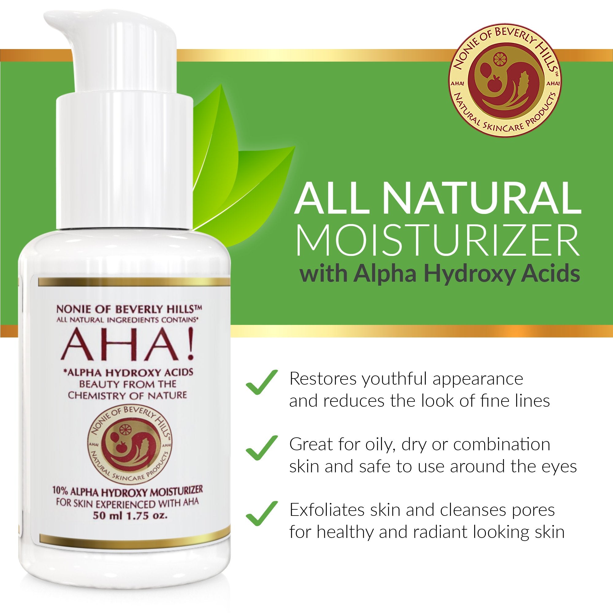 Vegan label on Nonie Beverly Hills moisturizer highlights clean ingredients