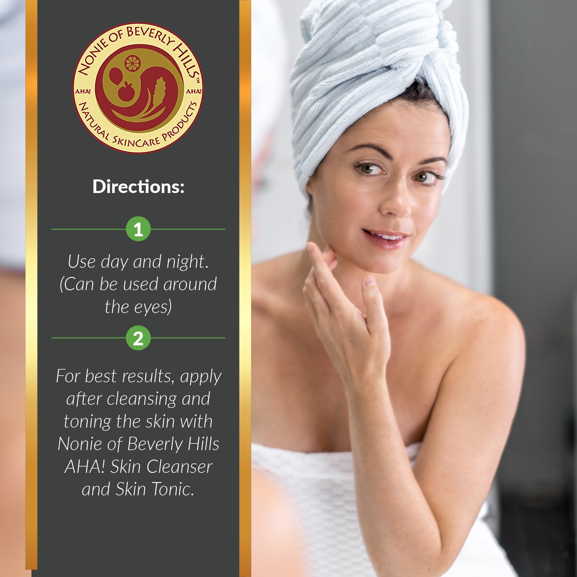 Vitamin icons on Nonie packaging representing A, B, C, E