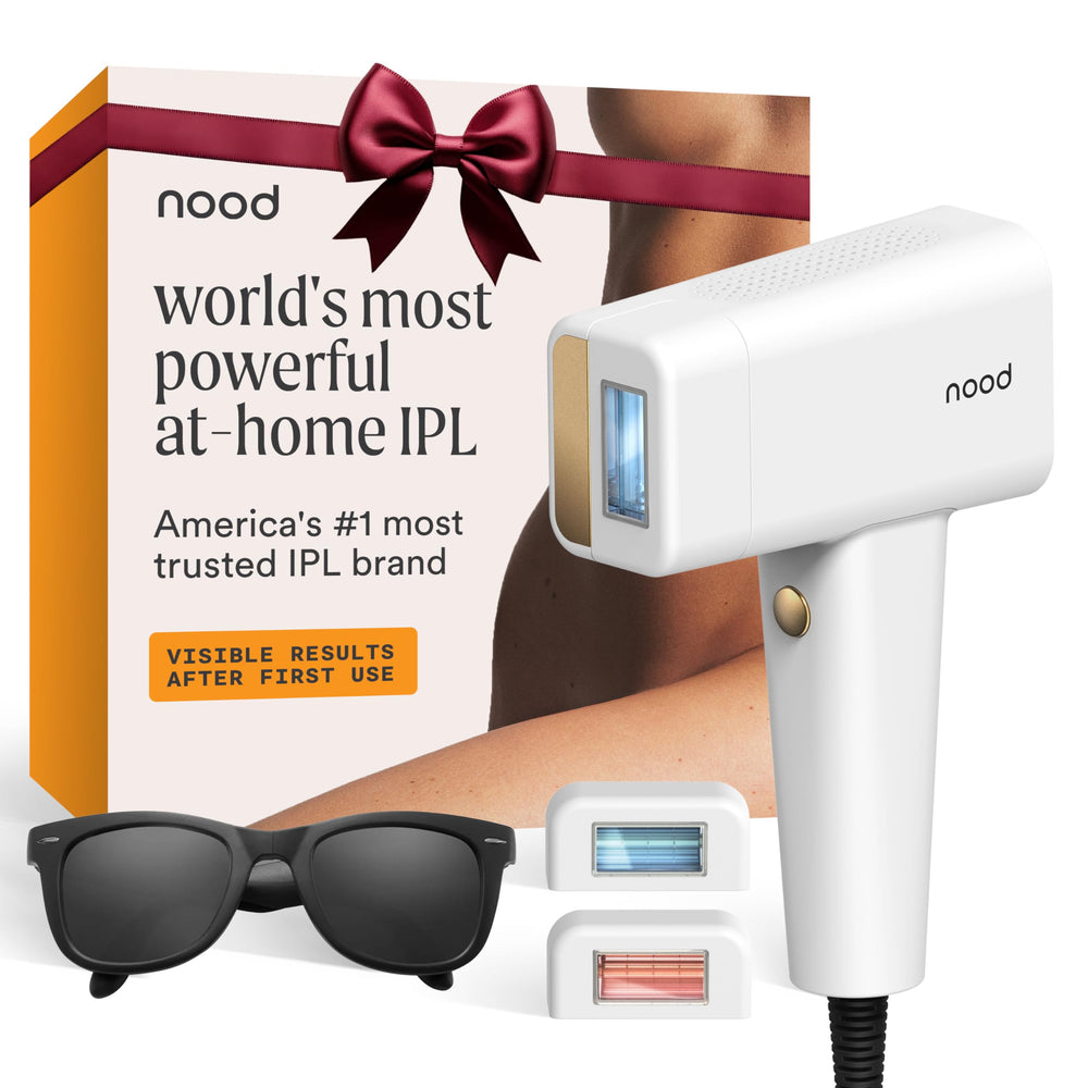 Nood Flasher Pro gloss white front view for convenient at-home hair removal