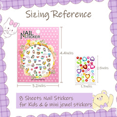 NOOEPC mini gems hearts add sparkle to any nail design