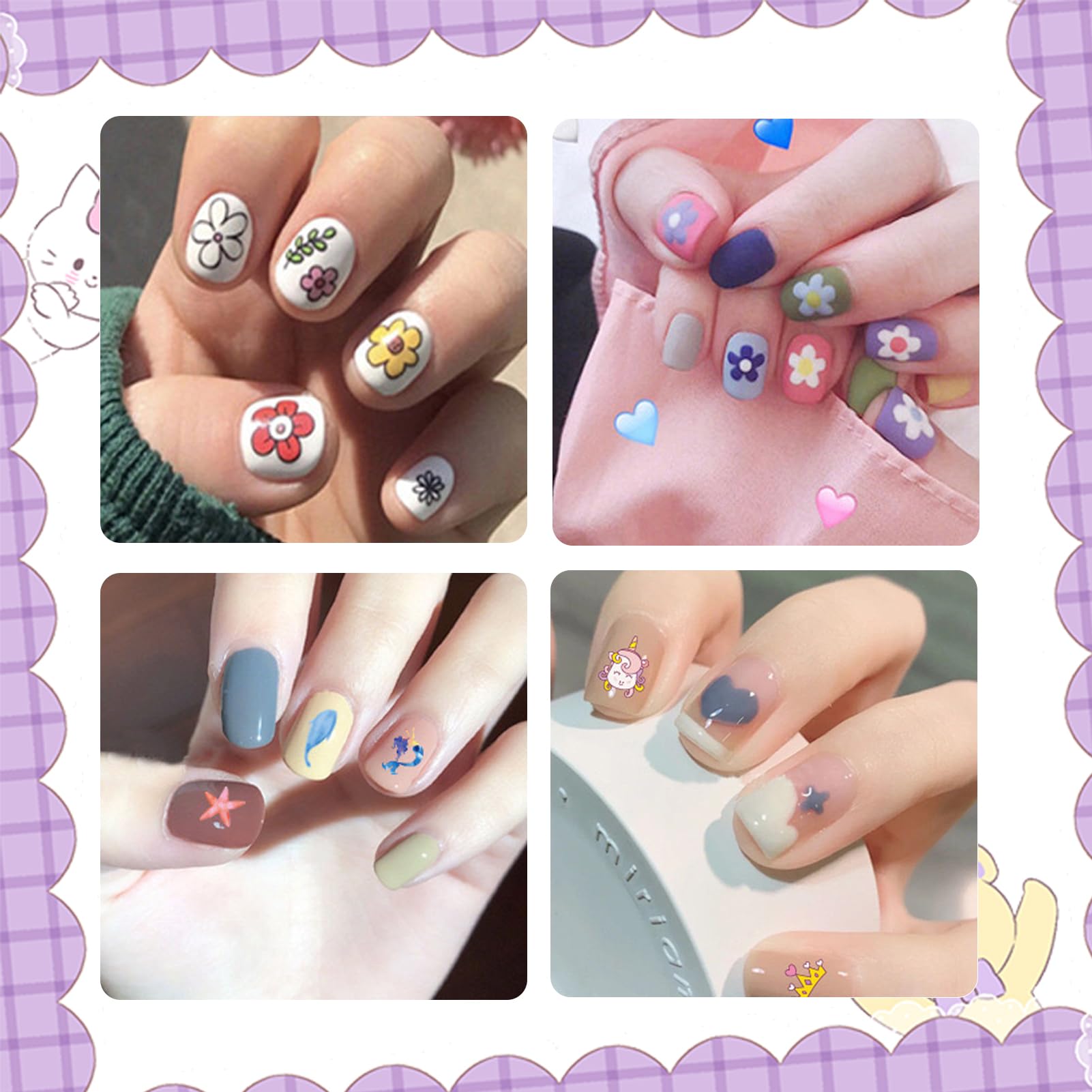 NOOEPC mini gems stars highlight playful nail art