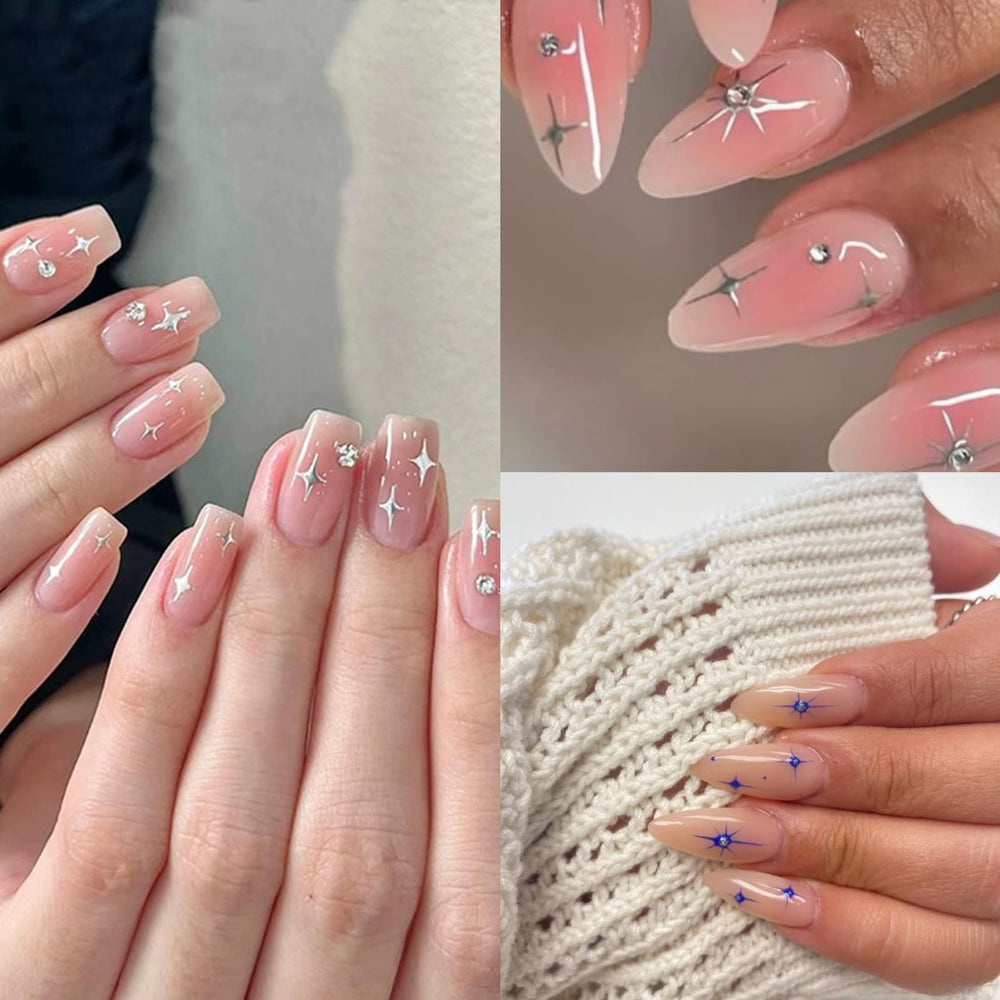 NOOEPC Star Nail Stickers safe, low-allergy materials protect natural nails.
