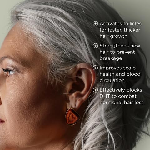 NOOR HAIR Growth Serum damaged-hair-repair visual suggesting renewed vitality.