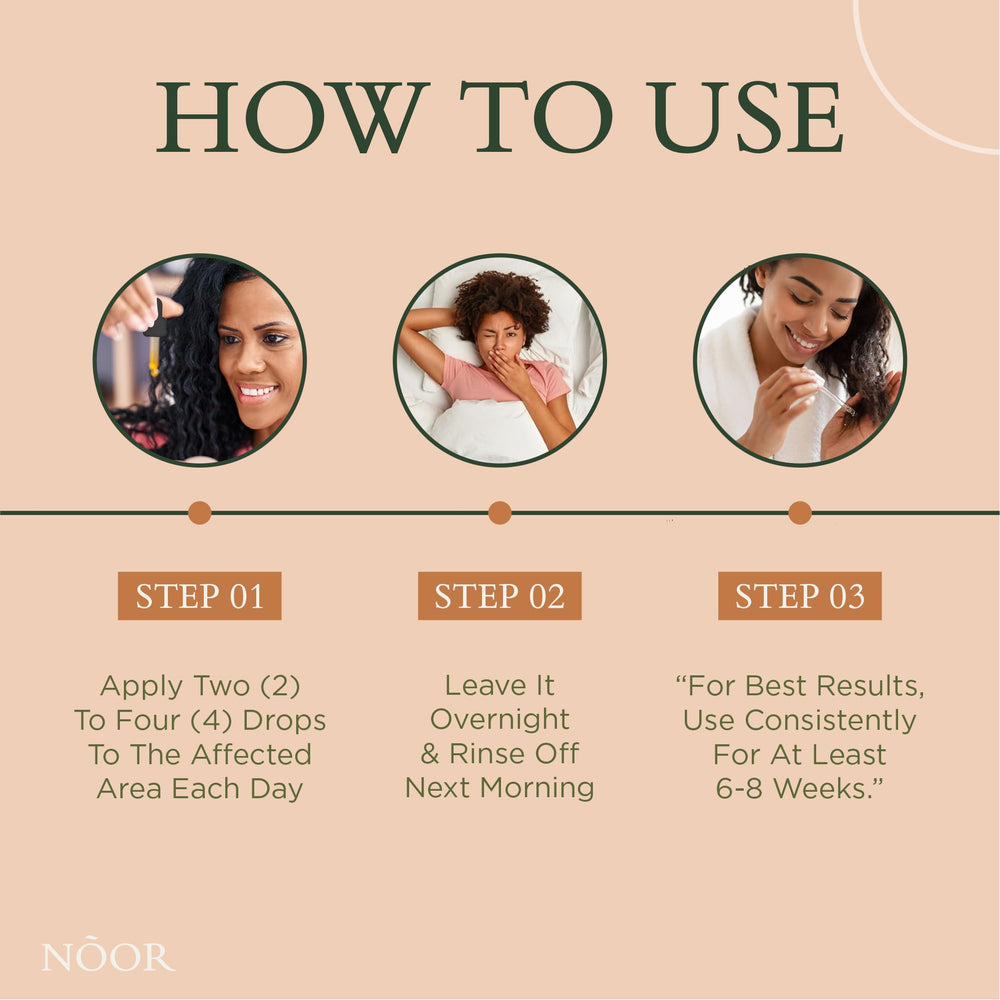 NOOR HAIR Growth Serum scalp-benefits focus on healthier-looking scalp.