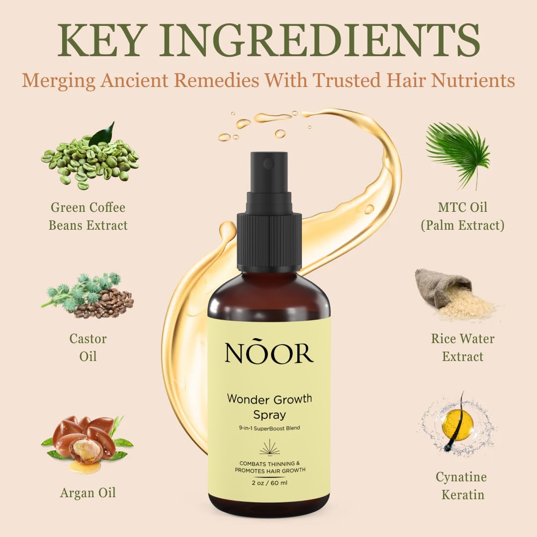 NOOR HAIR Wonder Growth daily-use spray for fast-acting routine