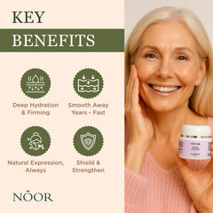Noor Hair Wonder Lift Cream pump dispense demonstrates easy, mess-free application.
