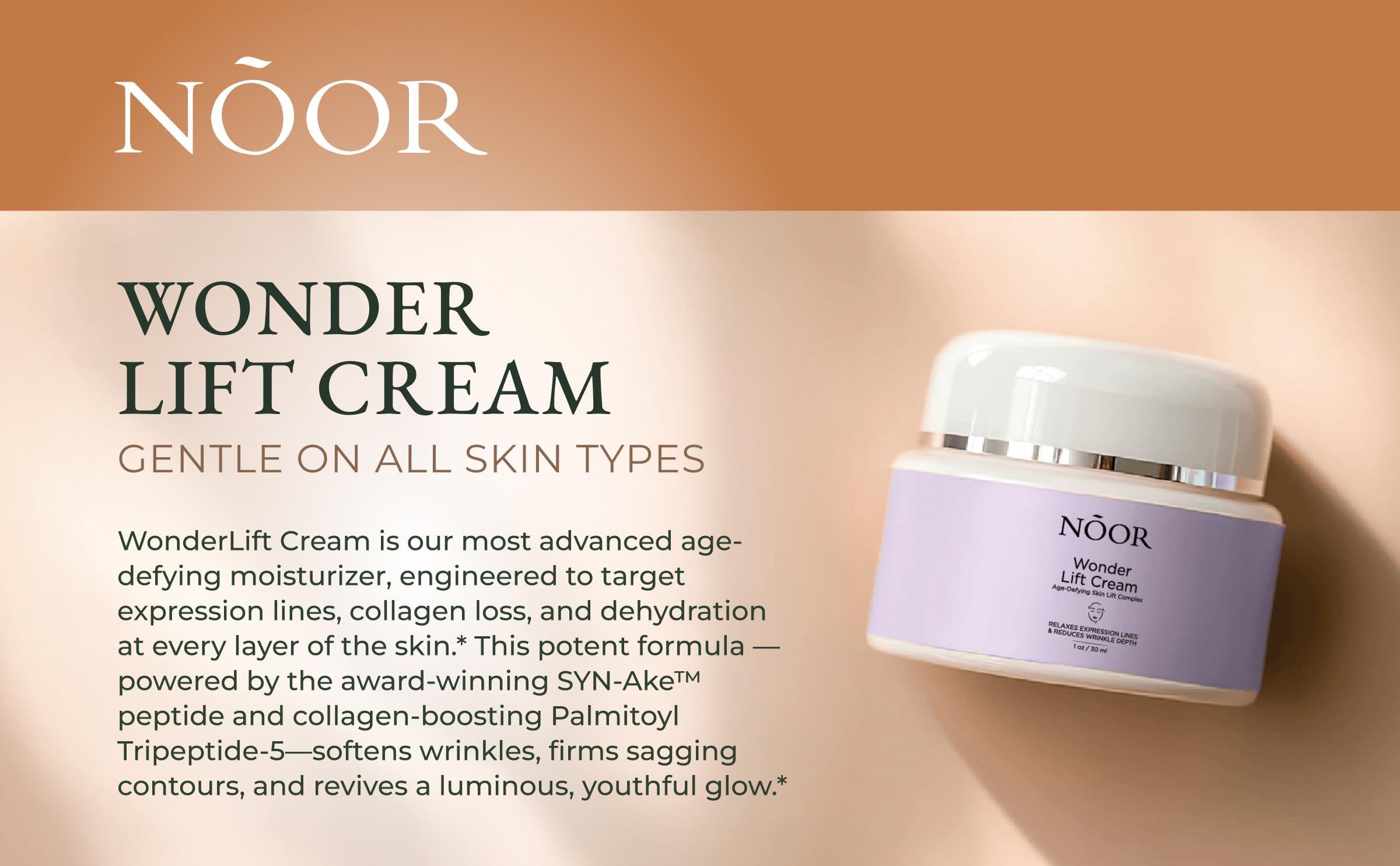 Noor Hair Wonder Lift Cream results timeline suggests gradual wrinkle reduction.