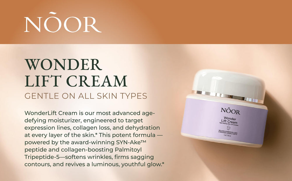 Noor Hair Wonder Lift Cream results timeline suggests gradual wrinkle reduction.