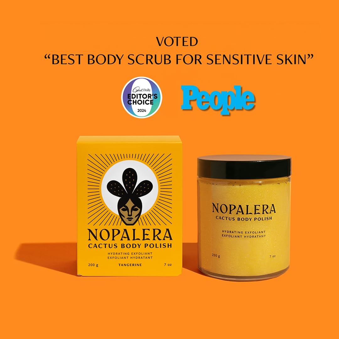 Nopalera Cactus Body Polish packaging and label design.