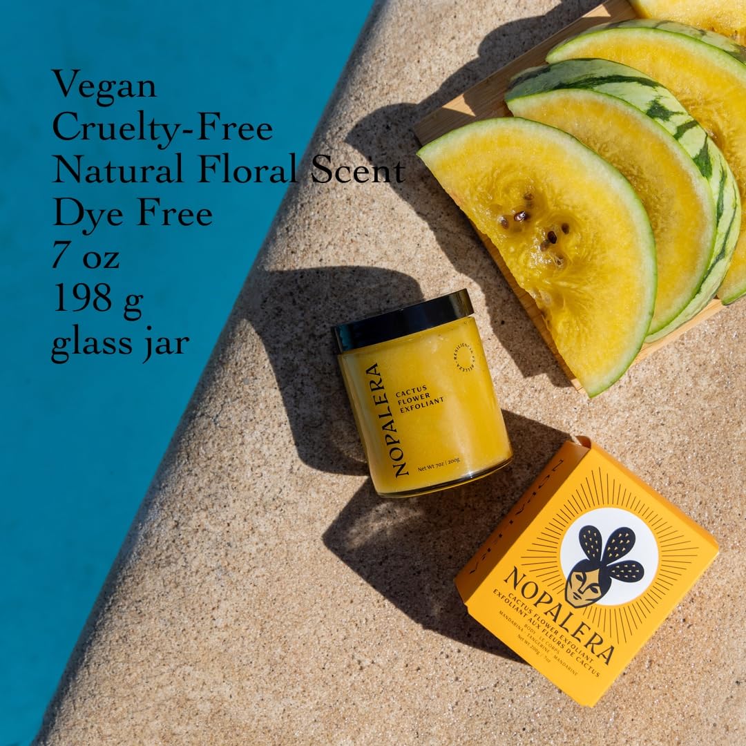 Nopalera Cactus Body Polish application being massaged on skin.