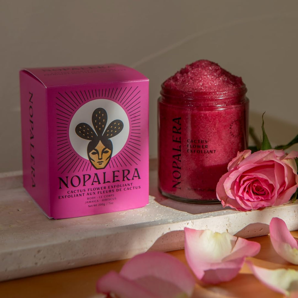 Nopalera Hibiscus Exfoliant lip scrub feature for lip care.