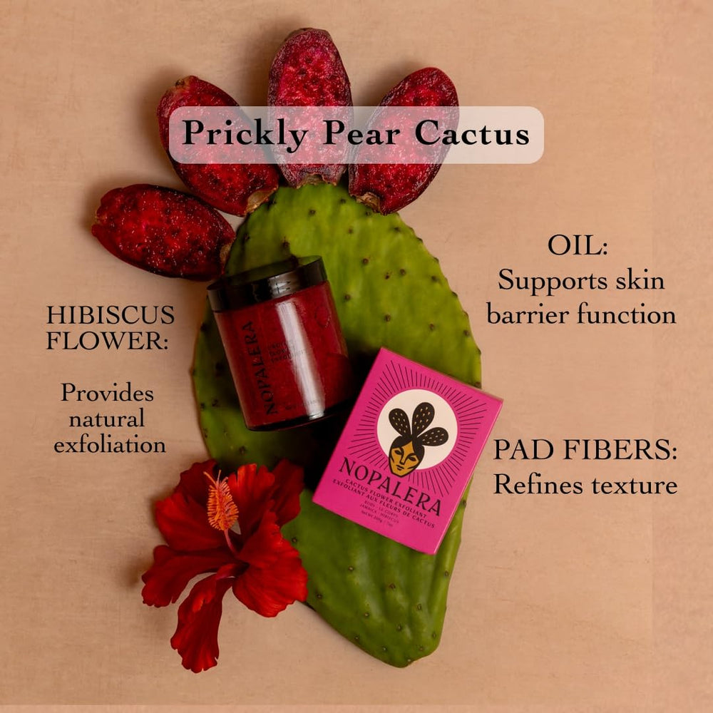 Nopalera Hibiscus Exfoliant texture ready for gentle scrubbing.