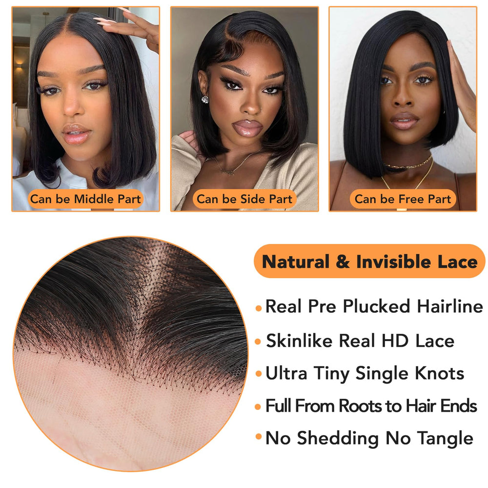 Nopxam natural color bob wig serves as a versatile base for styling.