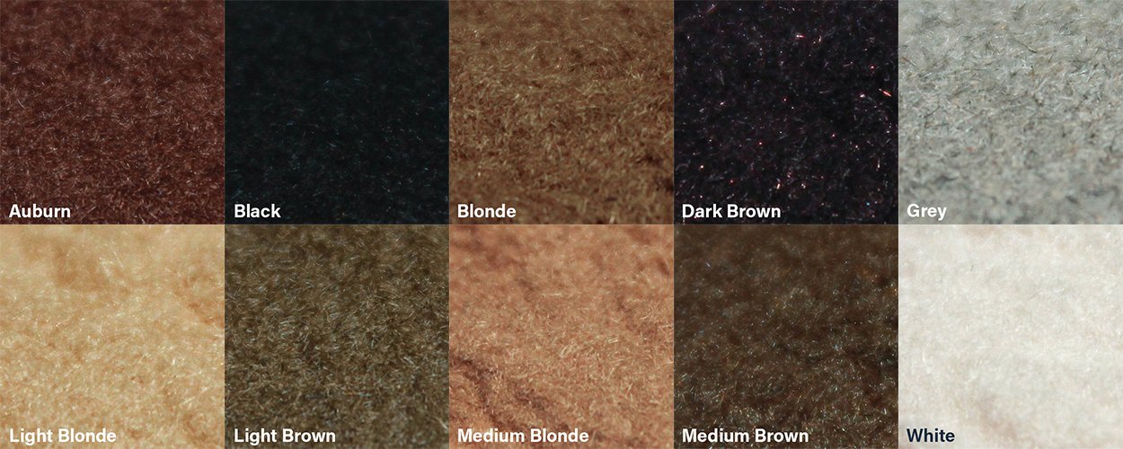 Nor1 Keratin Hair Fibers color swatch demonstrates natural shade options for blending