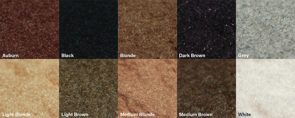 Nor1 Keratin Hair Fibers color swatch demonstrates natural shade options for blending