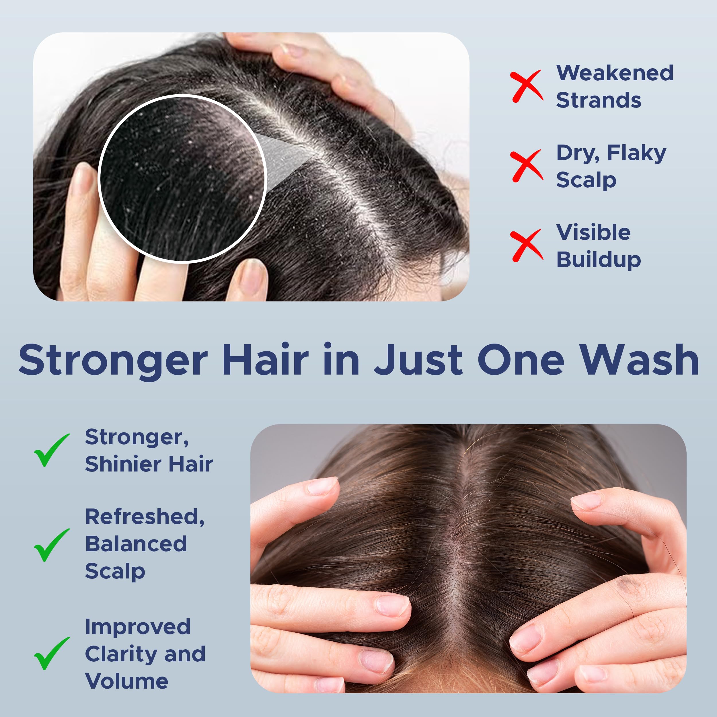 Nora Ross scalp refresh after wash conveys clean, light feel