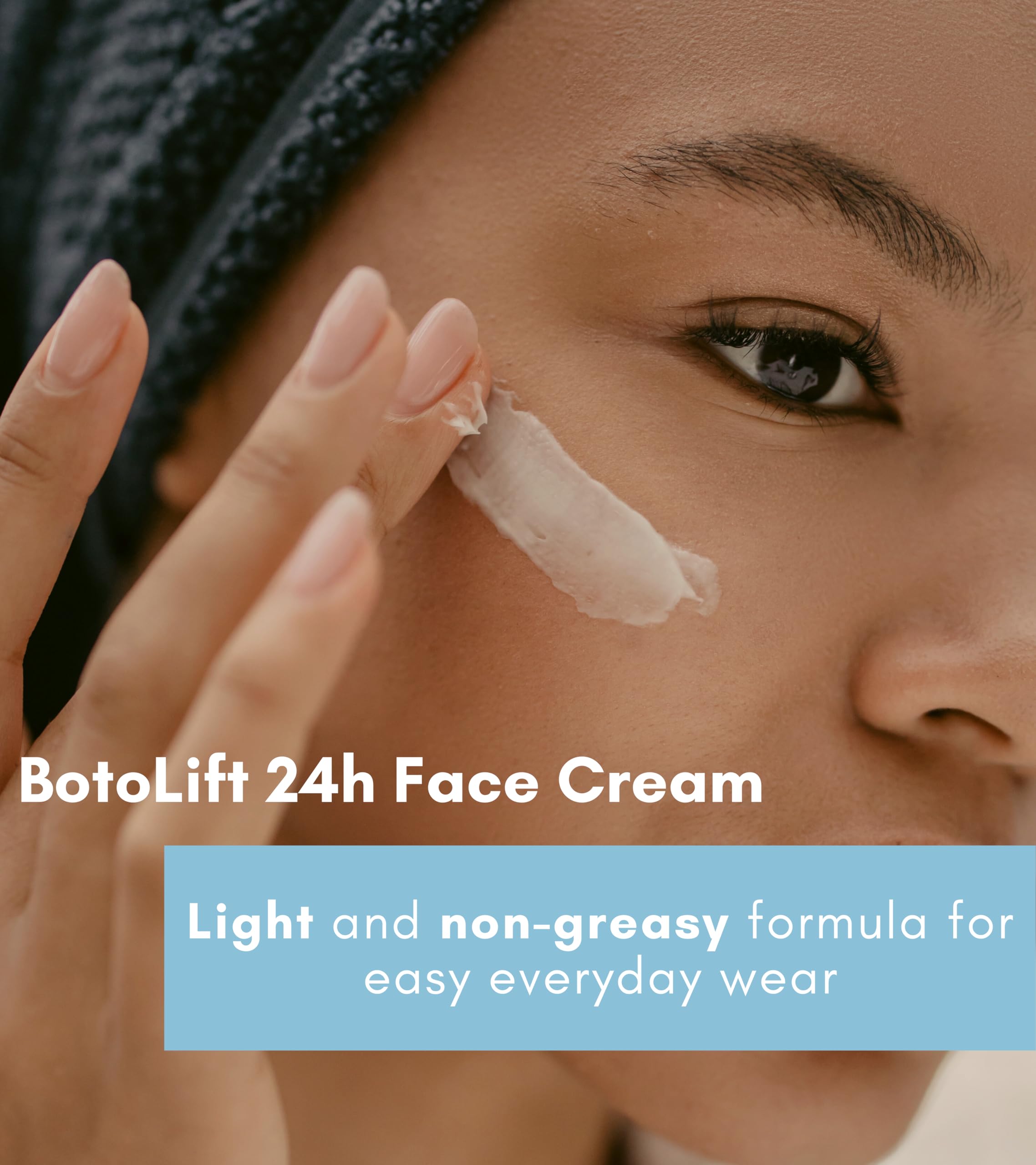 Noravite Botolift cream texture close-up showing rich moisturizing feel