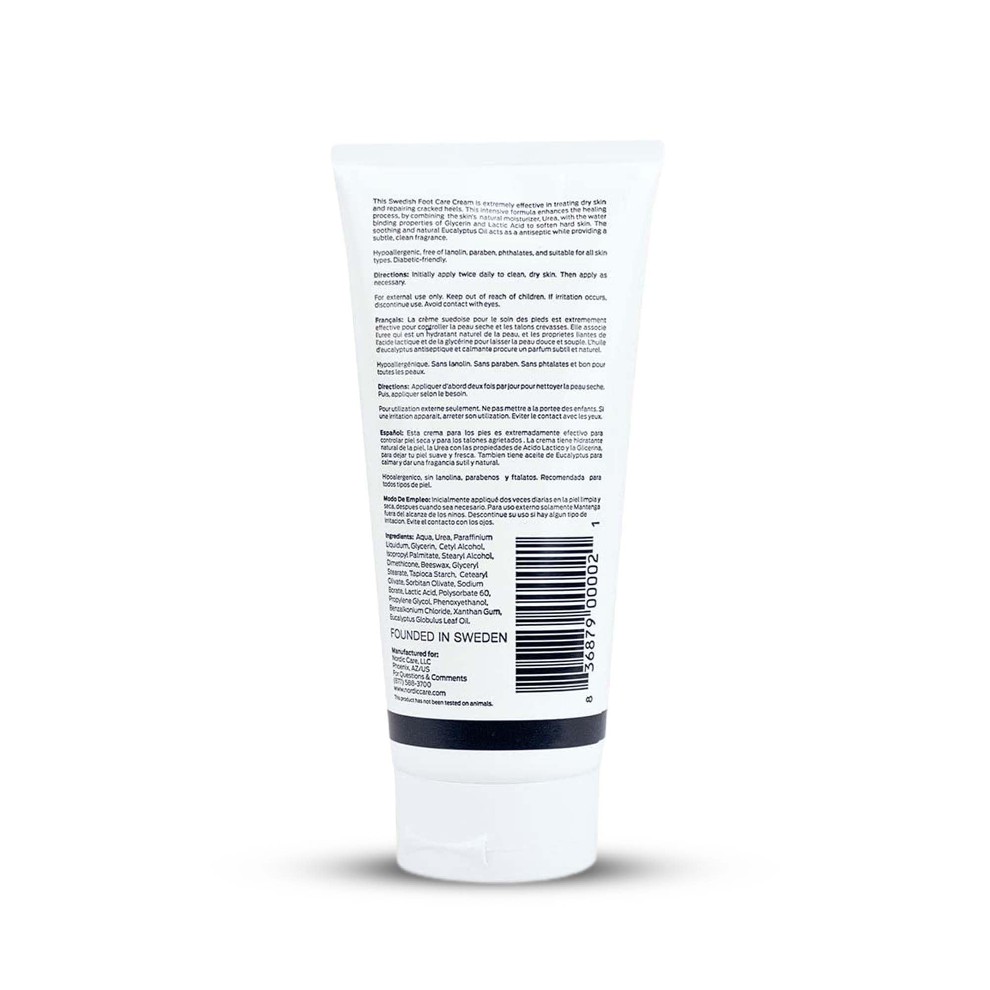 Cream texture on skin demonstrates rich hydration for dry feet.