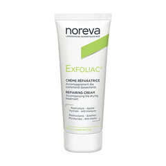 Noreva Exfoliac Repairing Cream 40ml tube delivers soothing hydration for acne-prone skin.