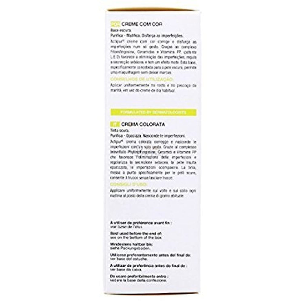 Noreva LED ACTIPUR golden-tinted cream application demonstrates quick daily blend.