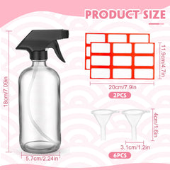Norme 6 small funnels included with glass bottles to prevent overflow during filling.