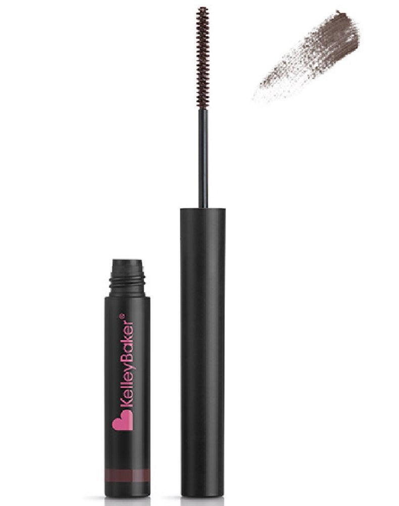 Northern Crown Kelley Baker tinted brow gel in dark brown for natural hold and subtle color.