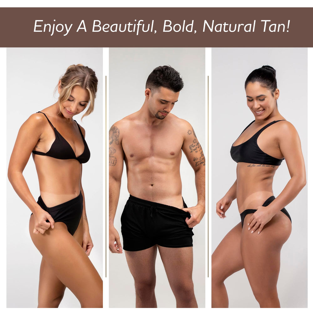Streak-free applicator mitt designed for mess-free tanning results.