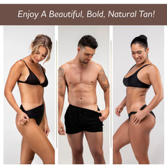 Streak-free applicator mitt designed for mess-free tanning results.