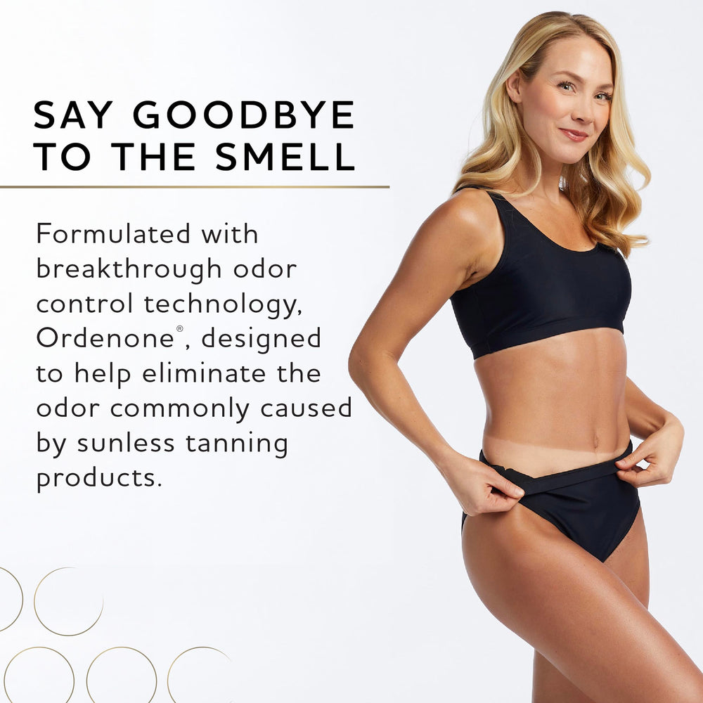 Norvell self-tanner on skin demonstrating natural-looking bronze glow.