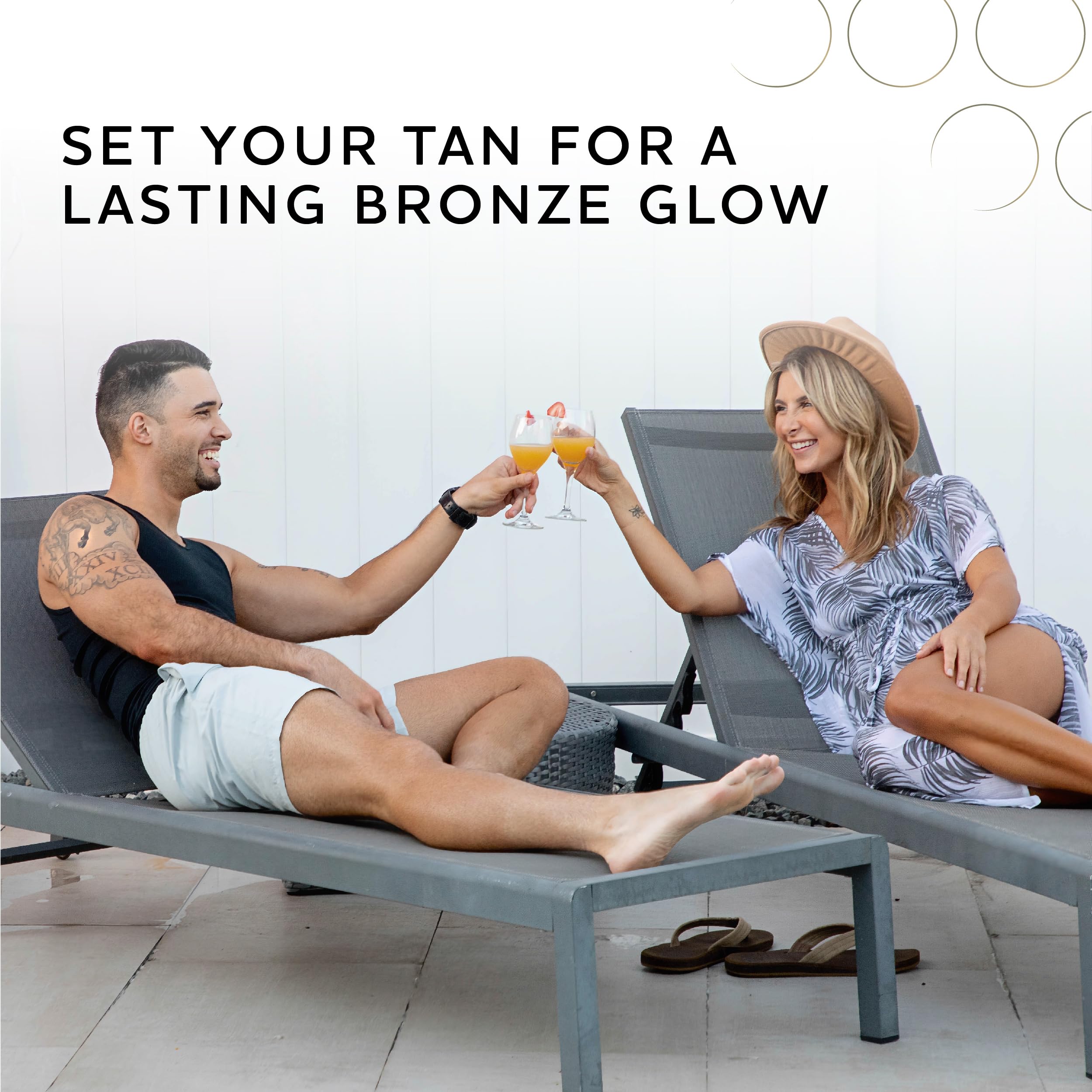 Coco-Nilla fragrance complements the spray tan experience.