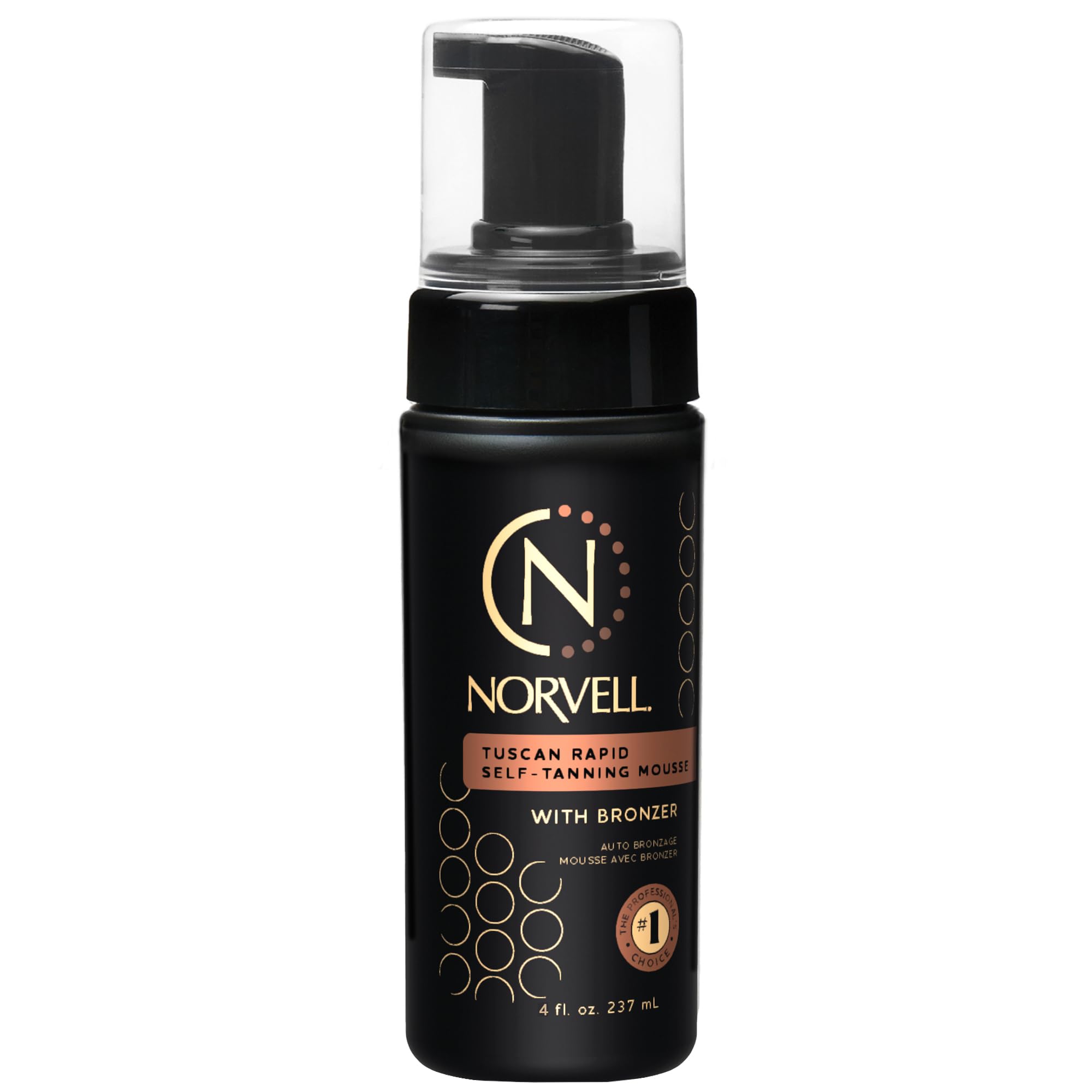 Norvell Tuscan Rapid Self Tanner Mousse bottle for a streak-free natural sun-kissed glow.