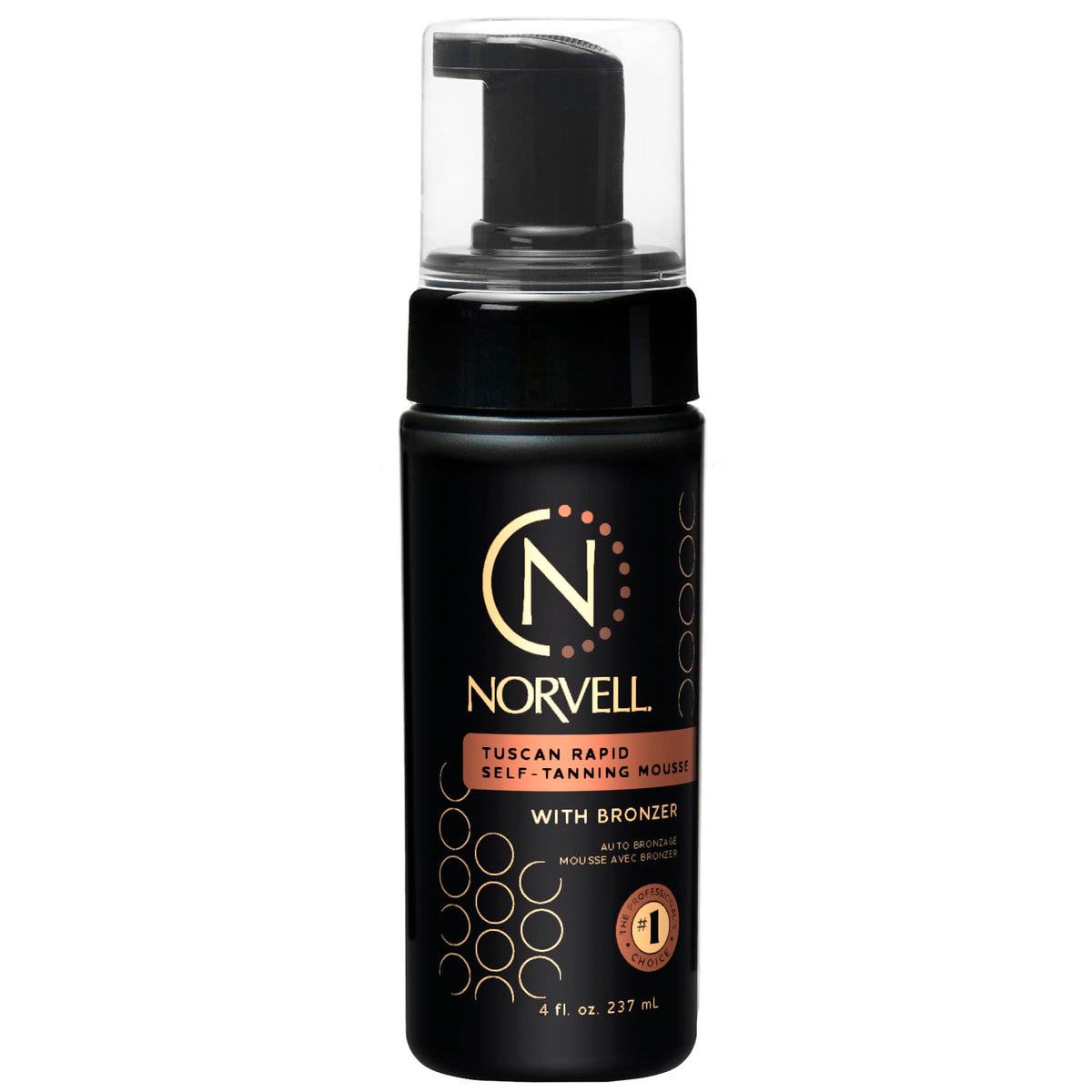 Norvell Tuscan Rapid Self Tanner Mousse bottle for a streak-free natural sun-kissed glow.