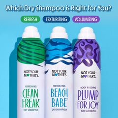 Not Your Mother's Clean Freak dry shampoo application shot shows root spray