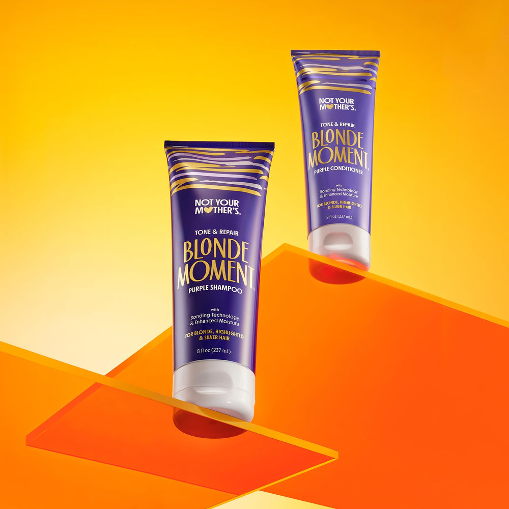 Not Your Mother's Blonde Moment purple shampoo ingredients close-up with violet pigments