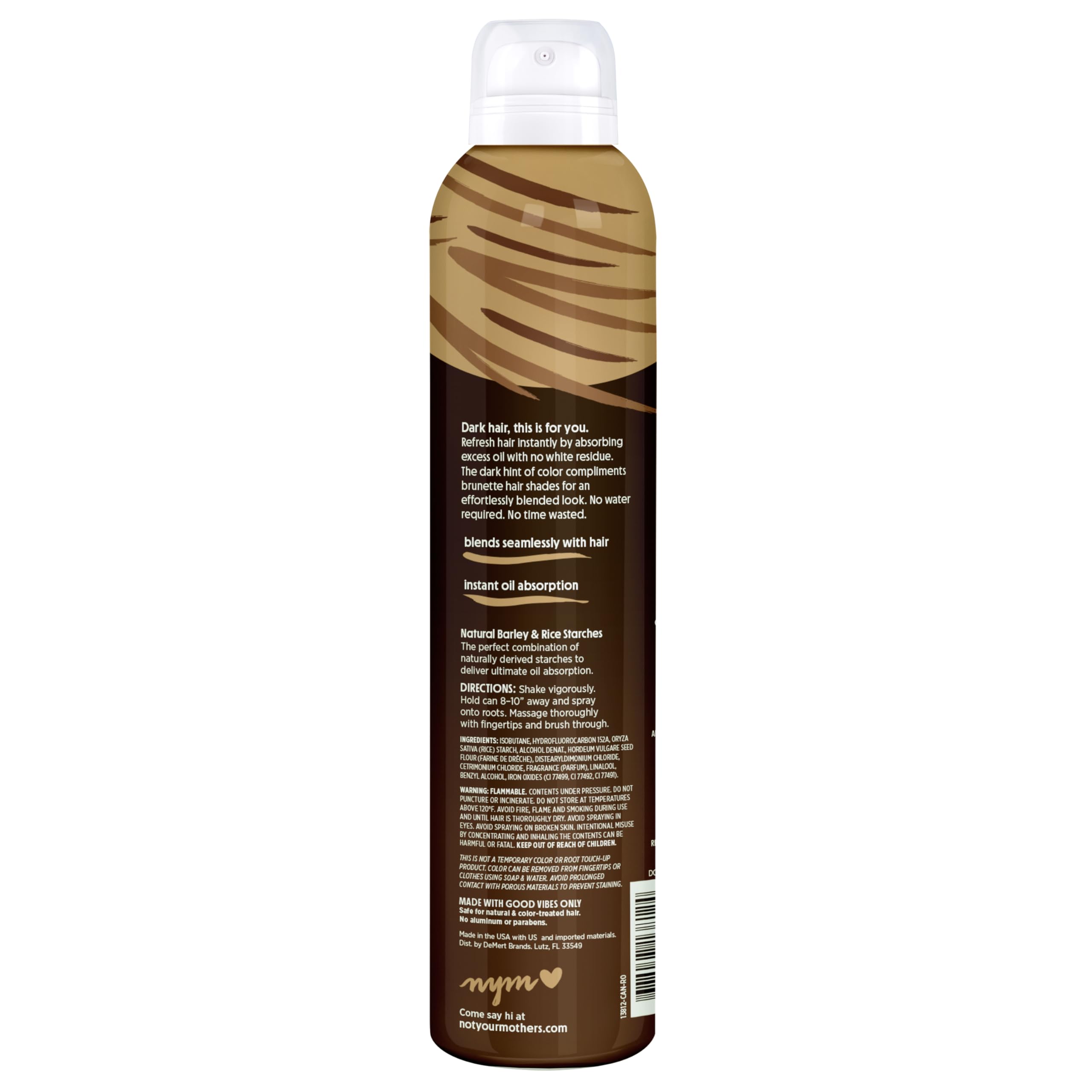 Not Your Mother's Clean Freak dry shampoo extends styles between washes.