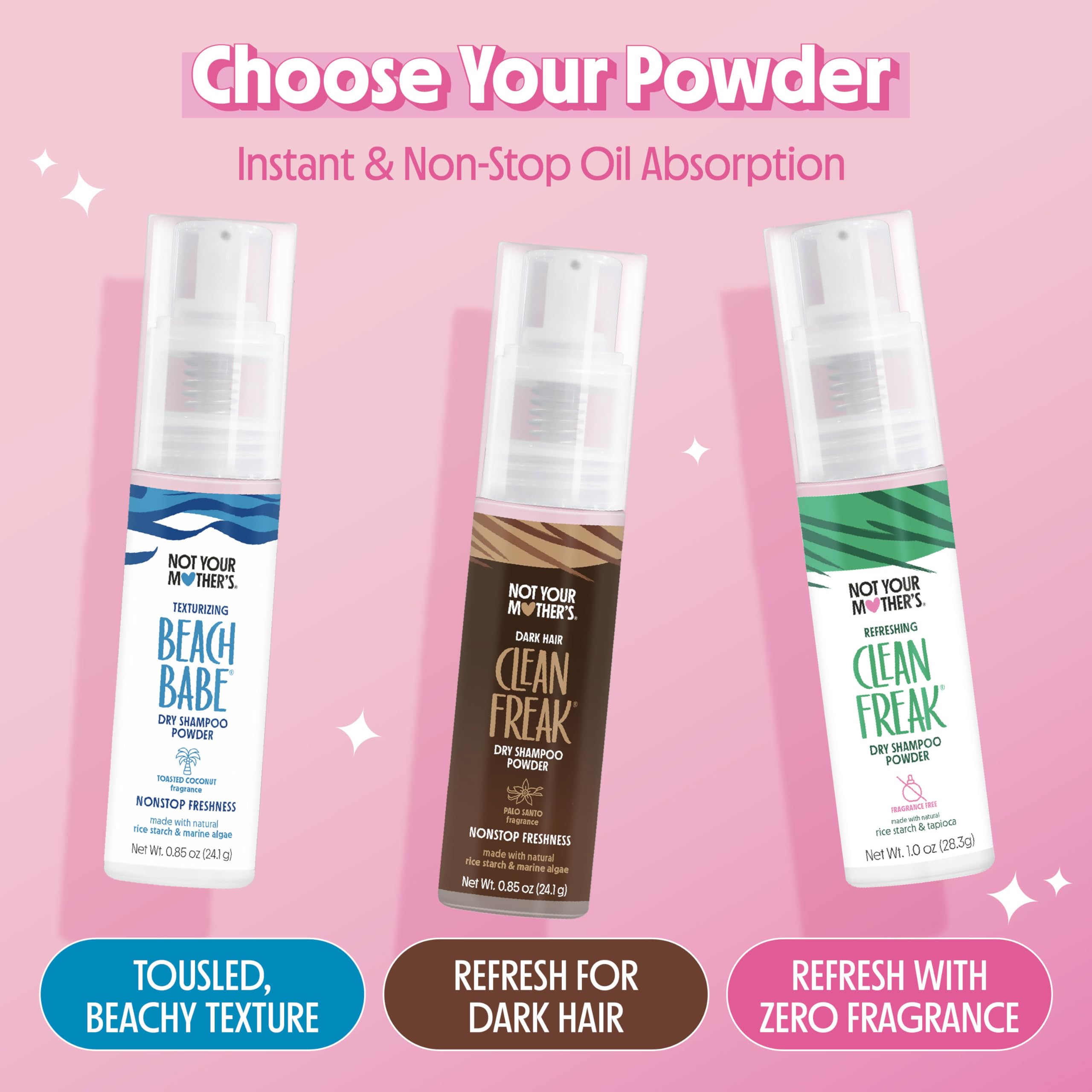 Not Your Mother's Clean Freak Dry Shampoo 2-pack keeps hair fresh for travel and gym days