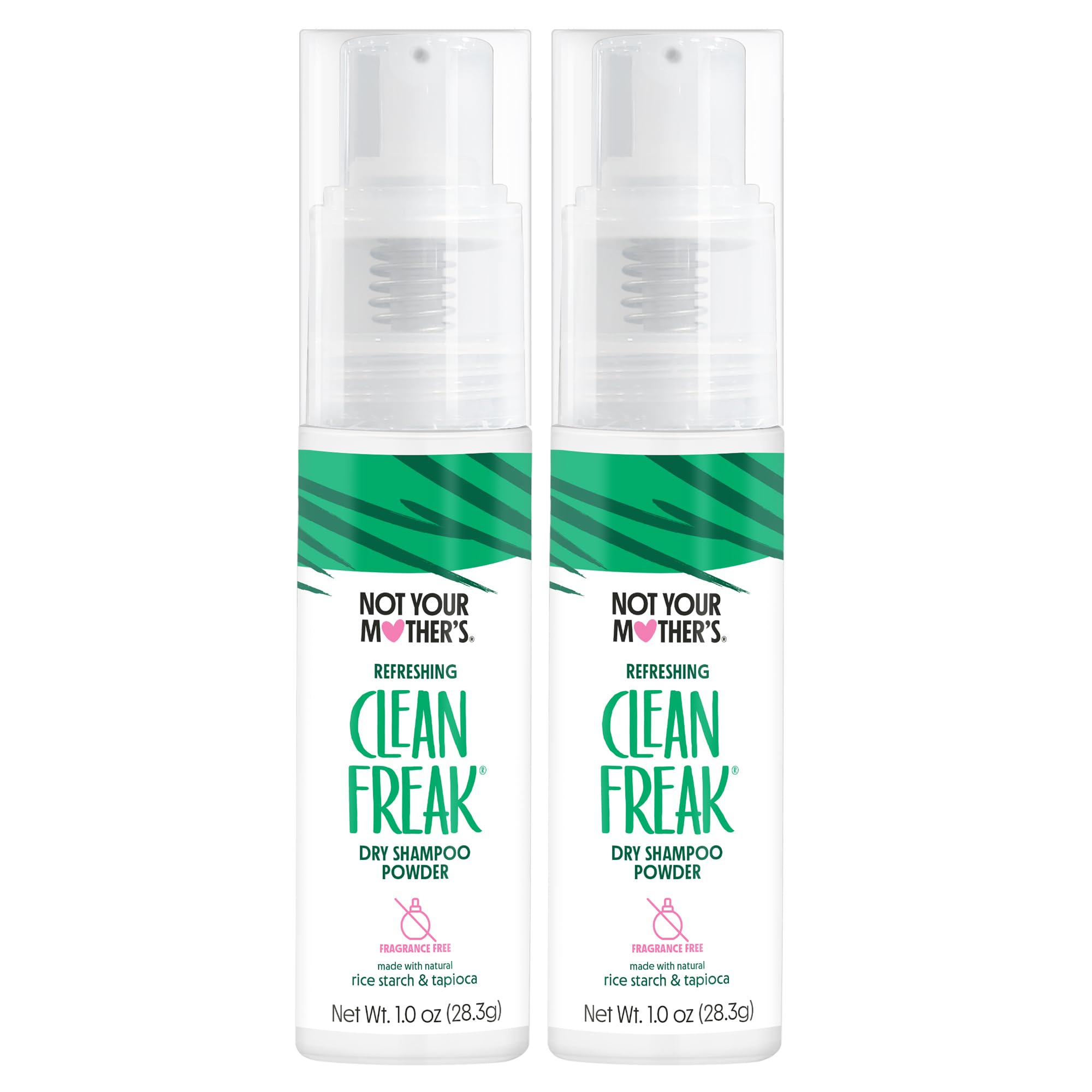 Not Your Mother's Clean Freak Unscented Dry Shampoo Powder 2-Pack targets roots for quick refresh