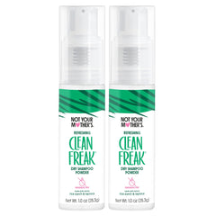 Not Your Mother's Clean Freak Unscented Dry Shampoo Powder 2-Pack targets roots for quick refresh