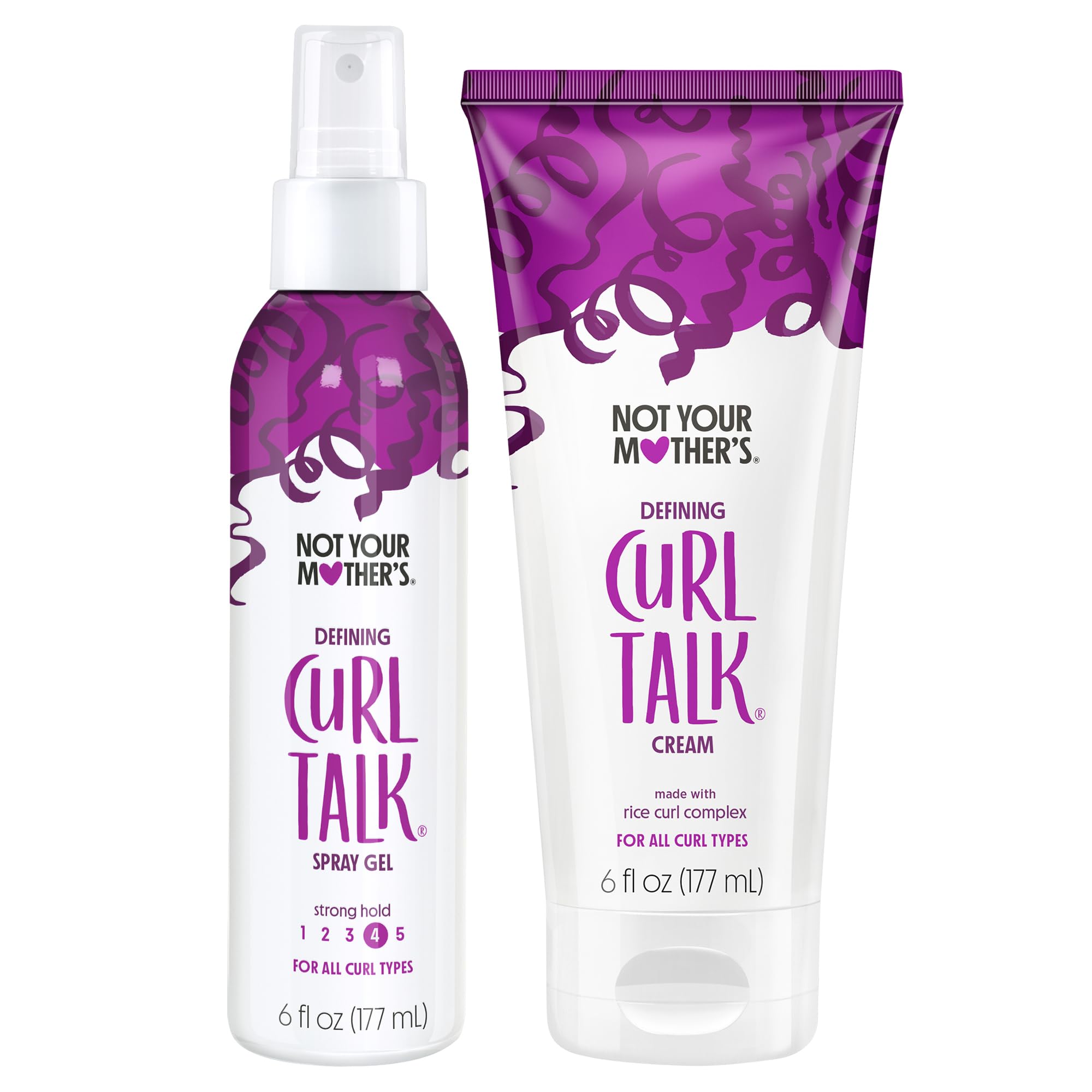 Not Your Mother's Curl Talk Defining Spray Gel bottle for lightweight curl definition and anti-frizz.