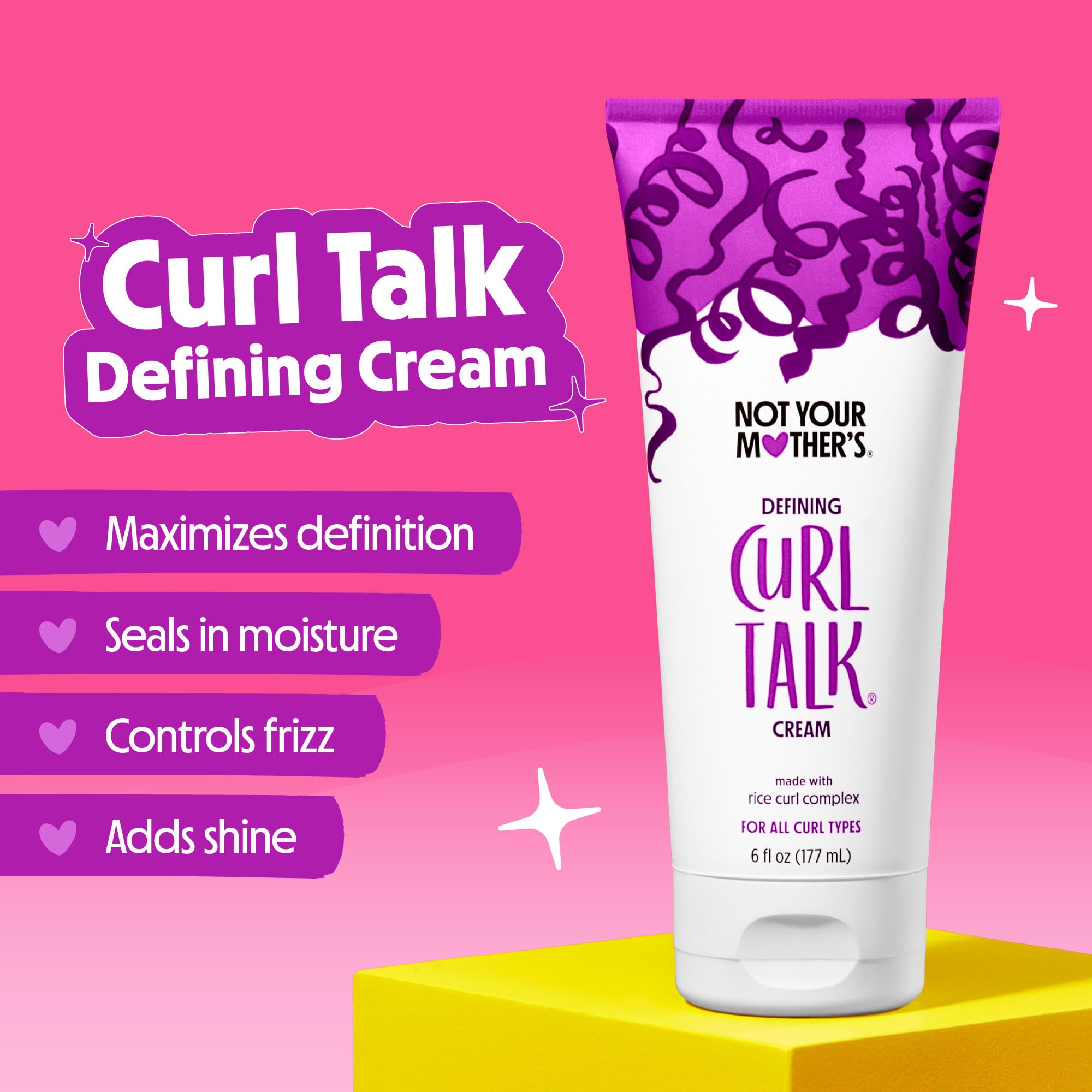 Not Your Mother's Curl Talk Gel texture close-up shows smooth definition and frizz control.