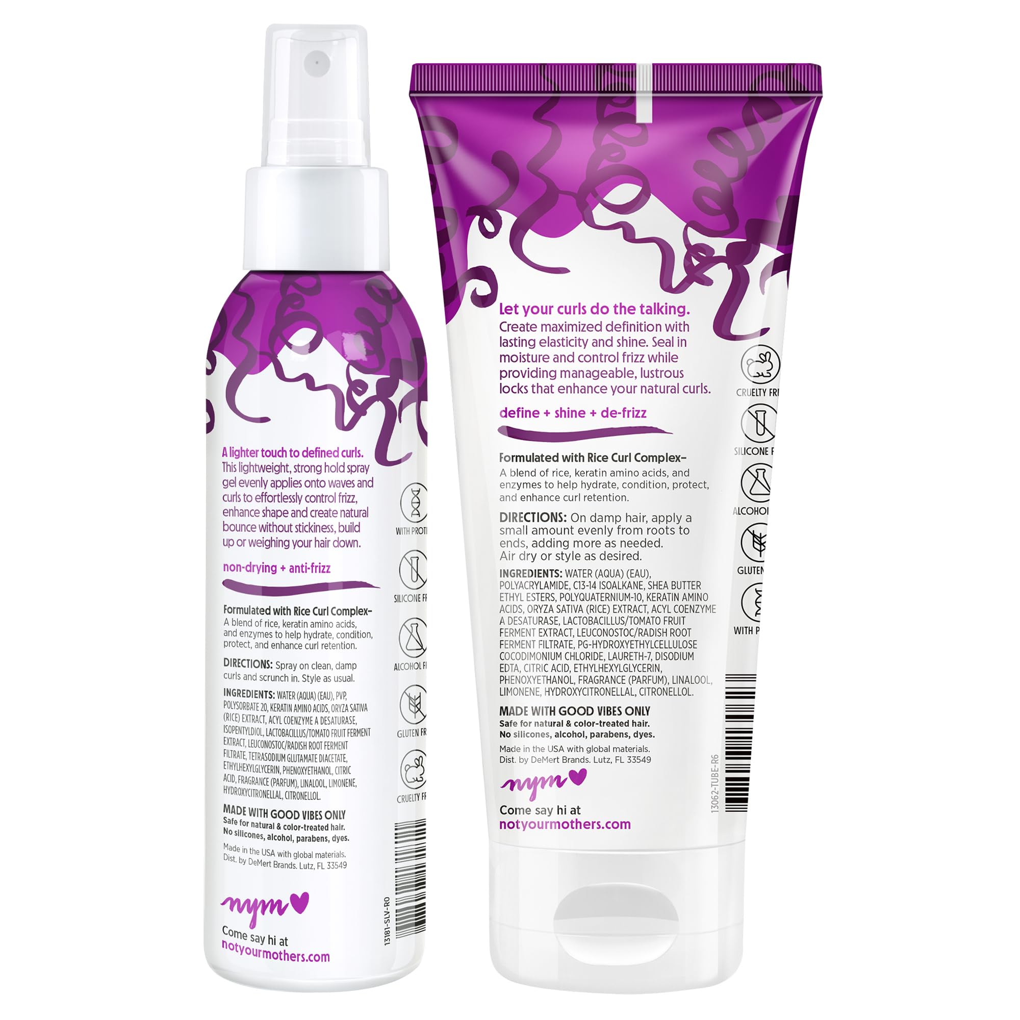Not Your Mother's Curl Talk product lineup emphasizes safe formulations.