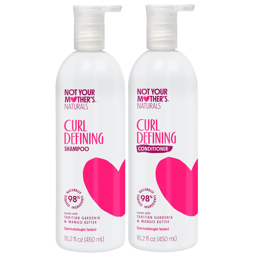 Not Your Mother's Naturals Curl Defining Shampoo bottle front highlights shine and curl definition.