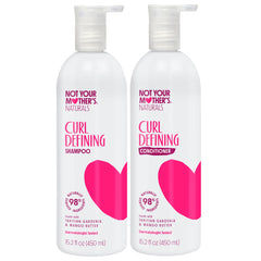 Not Your Mother's Naturals Curl Defining Shampoo bottle front highlights shine and curl definition.