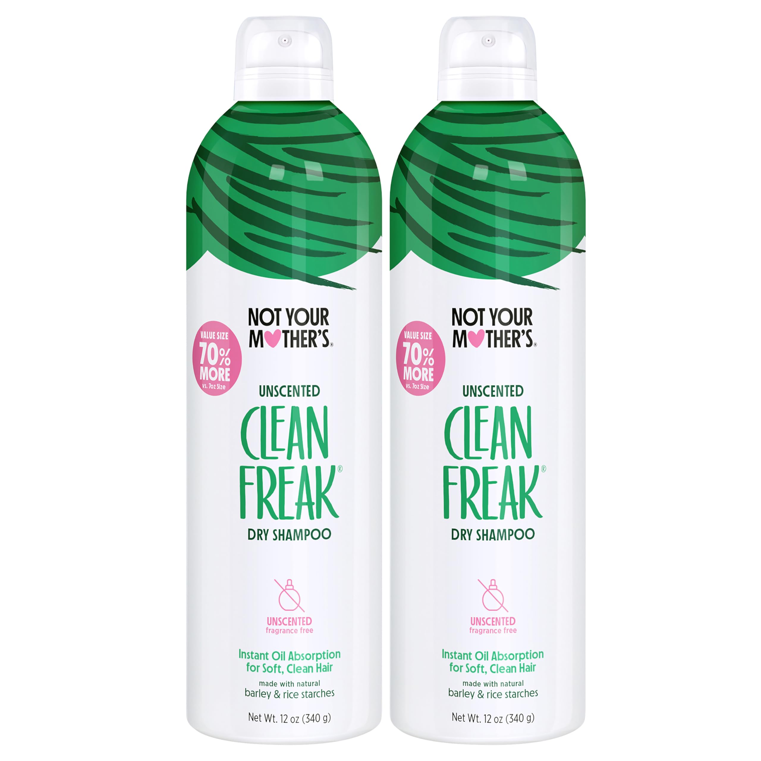 Not Your Mother's dry shampoo can close-up showing oil absorption without water needed
