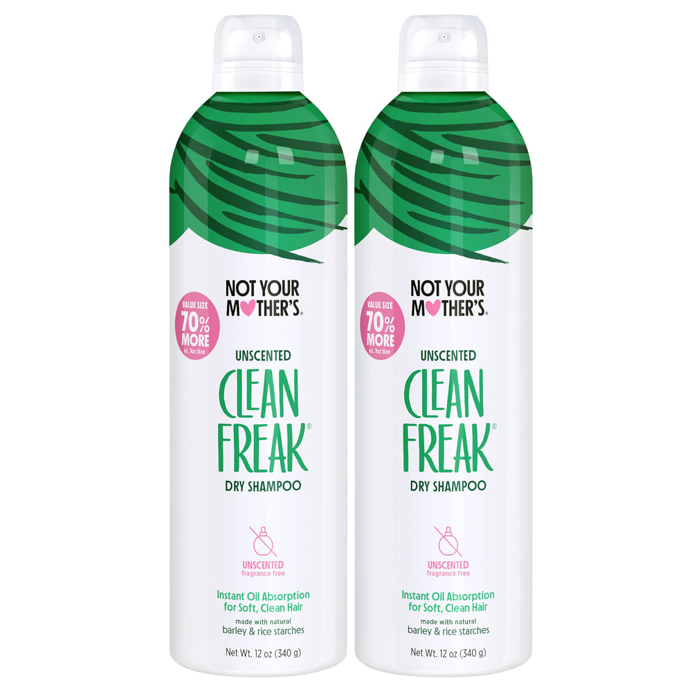 Not Your Mother's dry shampoo can close-up showing oil absorption without water needed