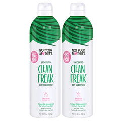 Not Your Mother's dry shampoo can close-up showing oil absorption without water needed